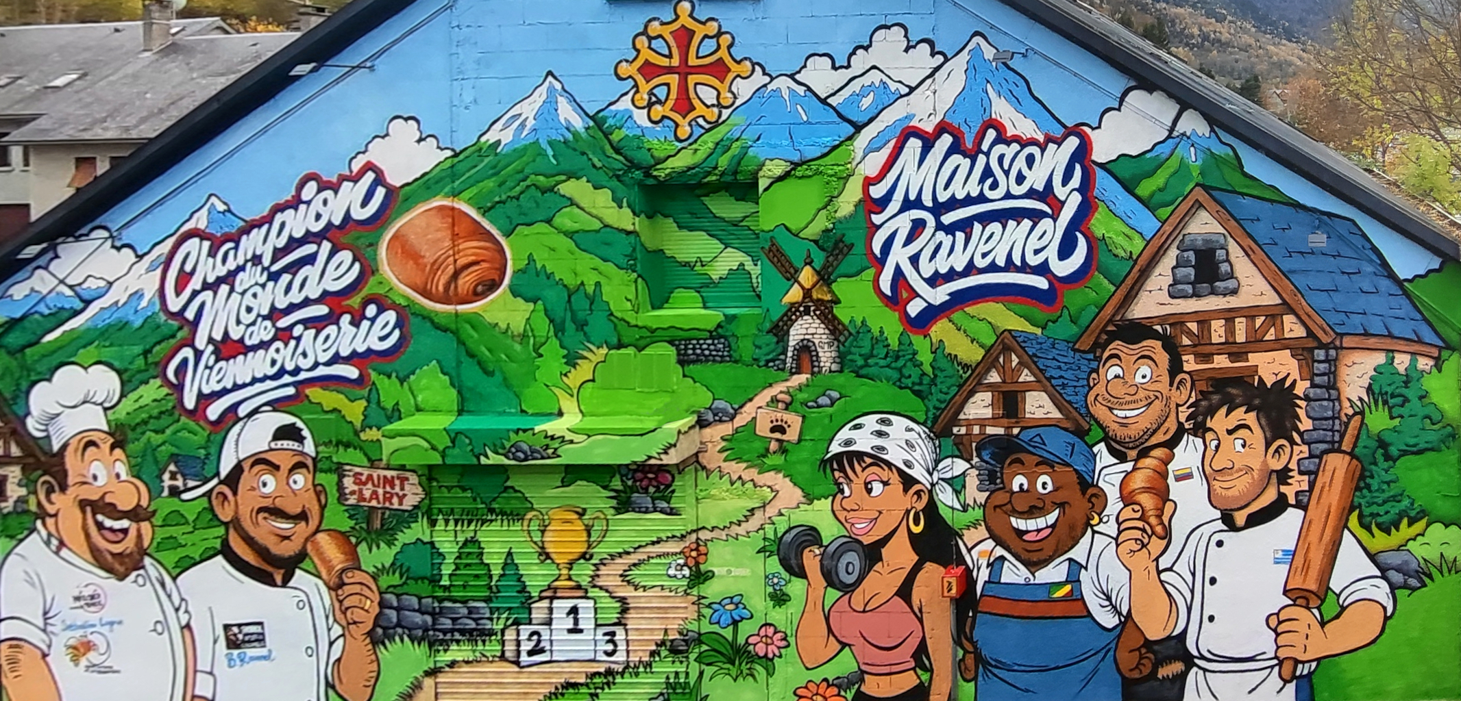 Fresque murale sur mesure signee Max Le Tagueur