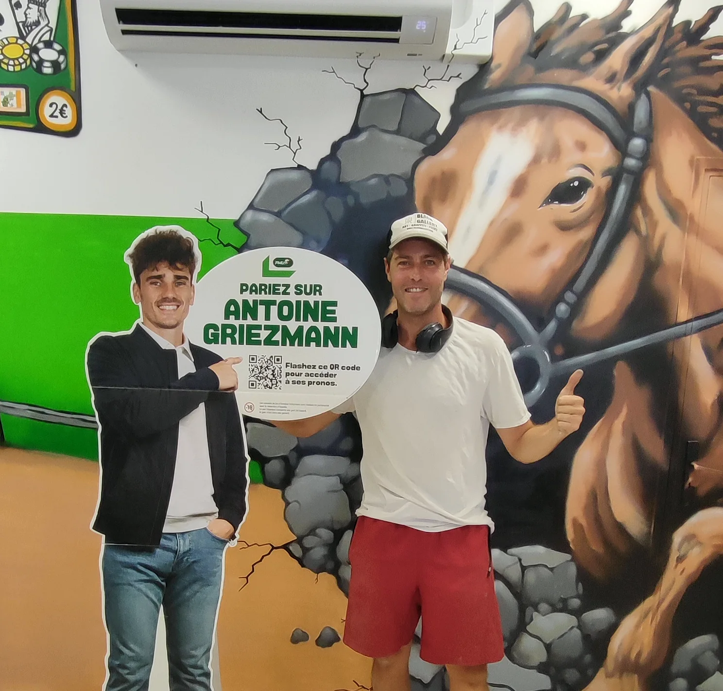 Fresque PMU avec Antoine Griezmann