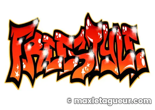 Graffiti Freestyle rouge et noir – lettrage graffiti – Max Le Tagueur – 2019