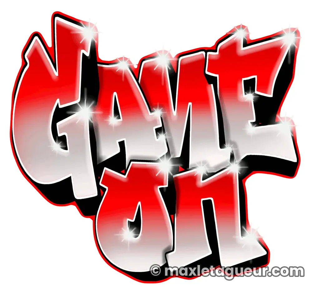 Graffiti Game rouge et gris – lettrage graffiti – Max Le Tagueur – 2018