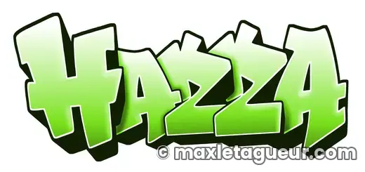 Graffiti blaze Hazza vert et noir – lettrage graffiti – Max Le Tagueur – 2021