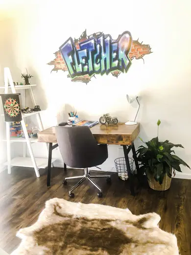 Graffiti prénom personnalisé en déco murale – Max Le Tagueur 17