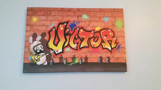 Tableau graffiti prénom sur toile – Max Le Tagueur 8
