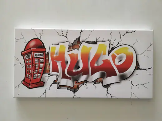 Tableau graffiti prénom sur toile – Max Le Tagueur 10