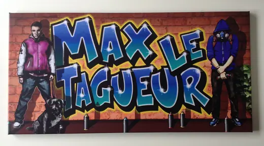 Tableau graffiti prénom sur toile – Max Le Tagueur 2