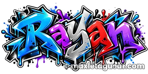 Graffiti prénom en déco murale 1