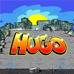 Tag graffiti prénom Hugo