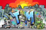 Graffiti tag prenom Tom