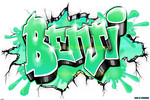 Graffiti tag prenom Benji